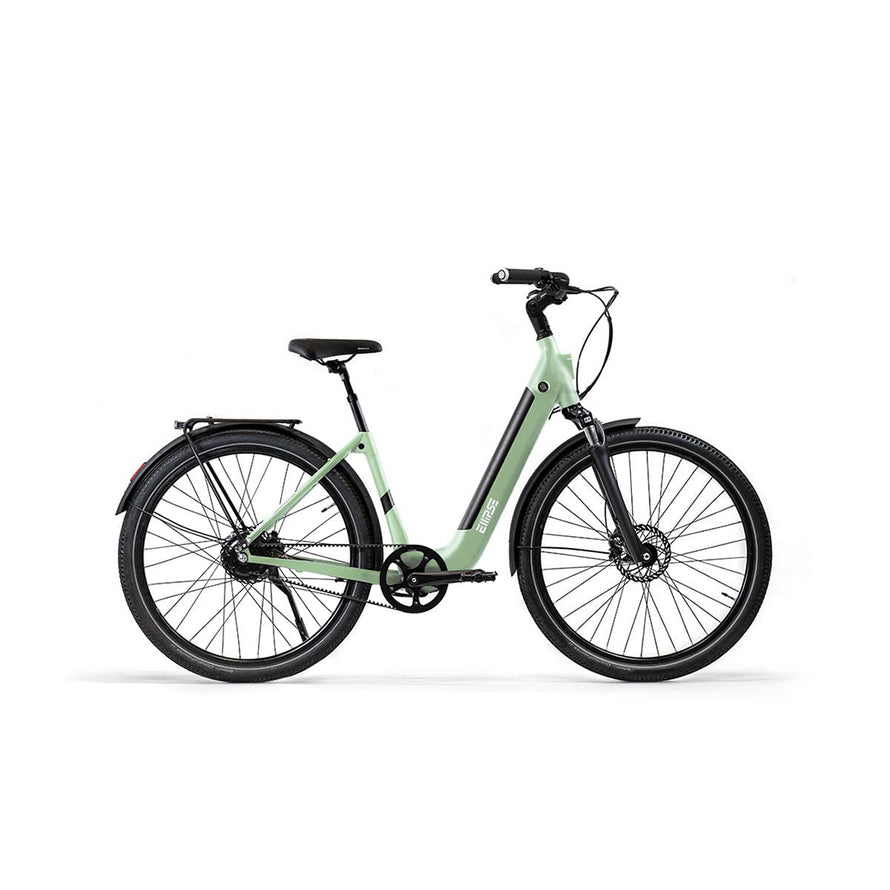 Vélo électrique clignotants intégrés Ellipse courroie fourche suspendue Kaki Clair M (tige de selle suspendue) Cruiser