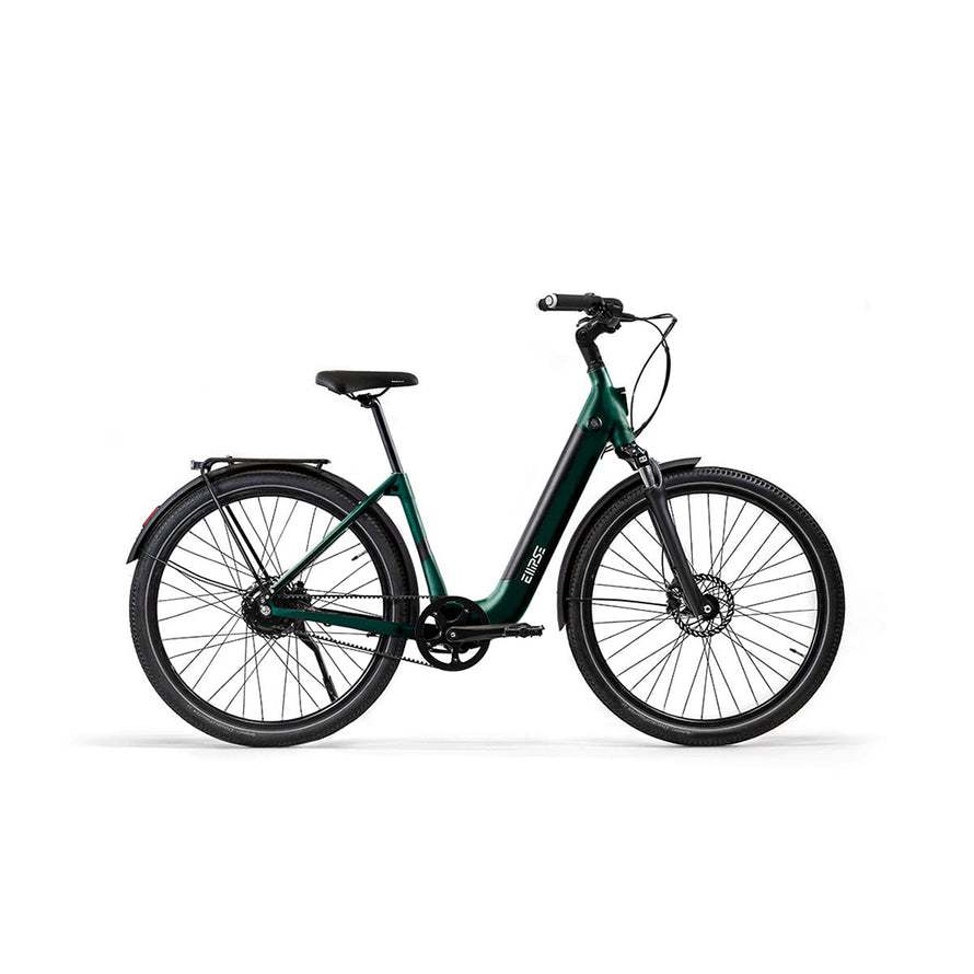Vélo électrique avec clignotants intégrés Ellipse E2ST Courroie Fourche Suspendue