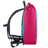 Sac a dos velo etanche Ortlieb Velocity Lite 23L en rose et bleu vue profil avec systeme de fixation ajustable