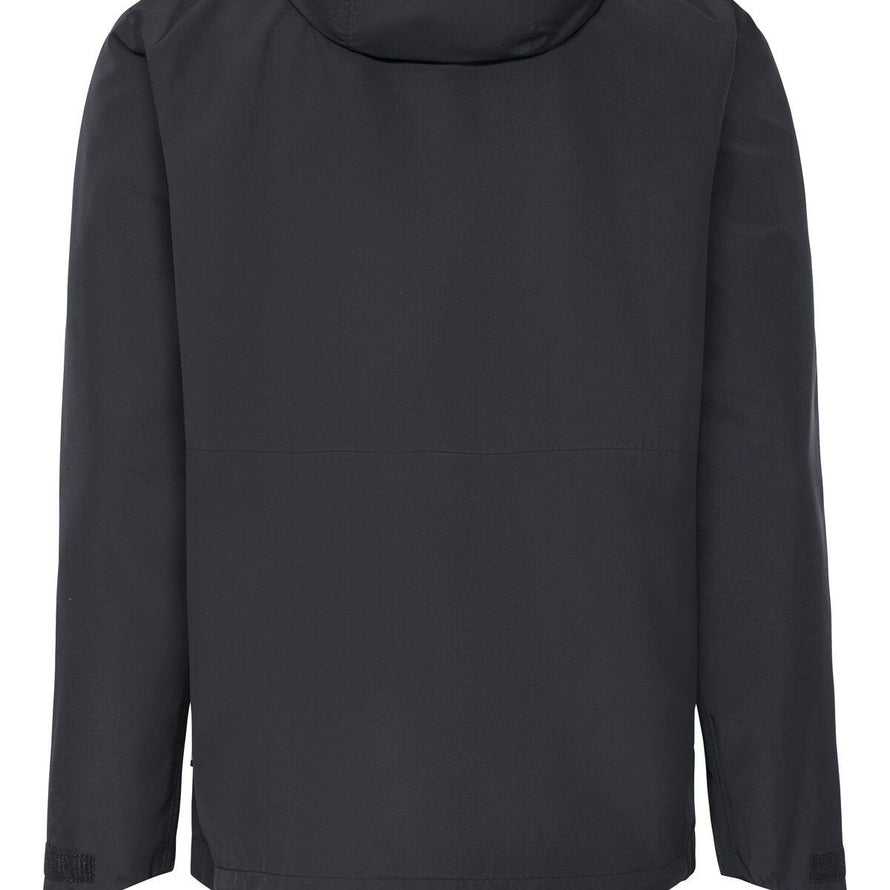 Veste imperméable homme Vaude Strathcona noire, protection efficace et design épuré pour cyclistes urbains