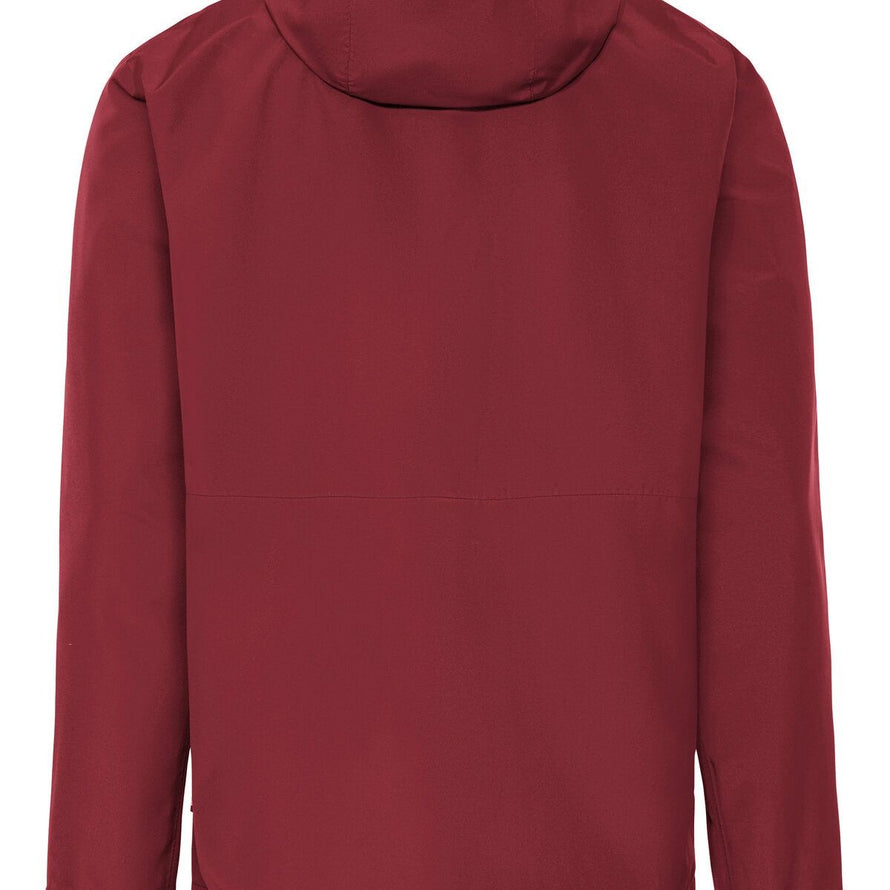 Veste imperméable homme Vaude Strathcona rouge, idéale pour cyclistes recherchant confort et protection contre la pluie