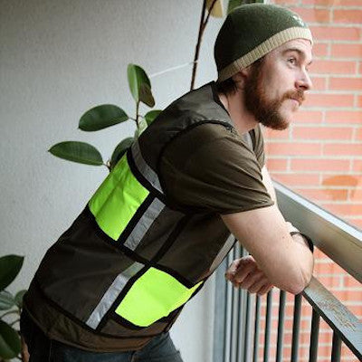 Veste mixte réfléchissante de vélo verte et jaune D1 Style - #3