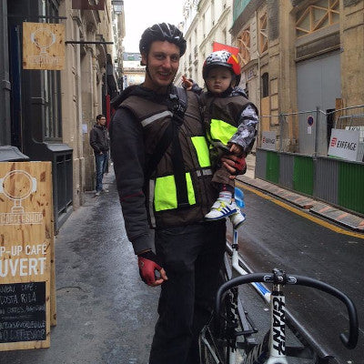Veste mixte réfléchissante de vélo verte et jaune D1 Style - #4