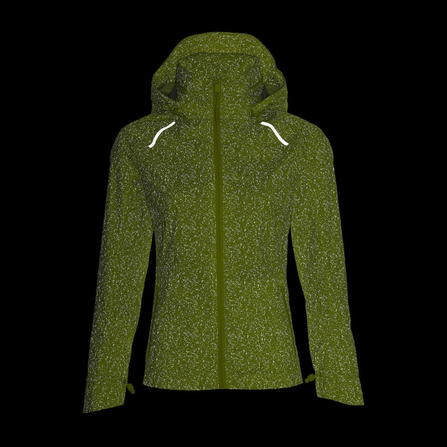 Veste de pluie femme Basil Skane Hivis avec capuche et bandes réfléchissantes pour cyclisme urbain sécurisé
