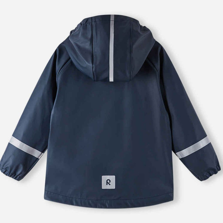 Veste de  pluie souple pour  enfant Lampi Reina vue de dos avec capuche