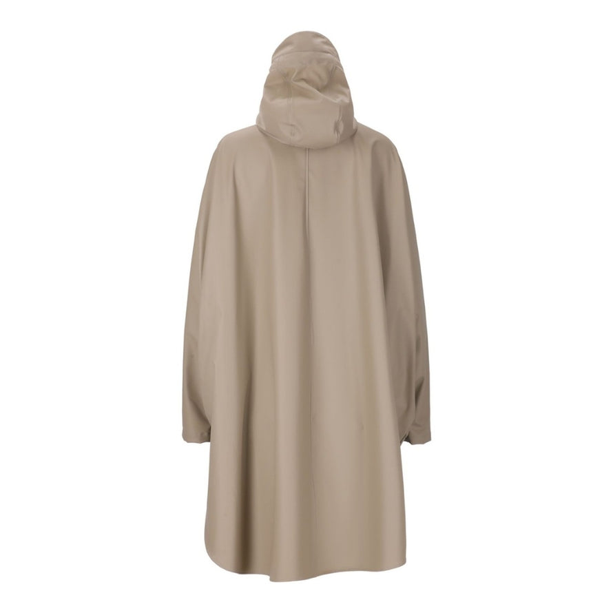 Dos de la veste de pluie impermeable 66 Weather Report Flame beige pour velo avec capuche