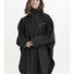 Veste imperméable ample 66 Weather Report Flame noire avec capuche et zip pour cycliste
