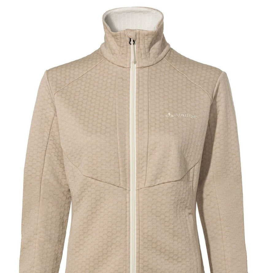 Veste polaire femme Vaude Skomer SC beige, technique et confortable pour randonnée et activités outdoor