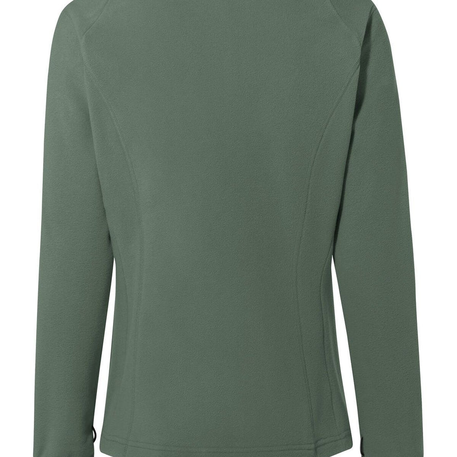 Dos de la veste polaire femme Vaude Rosemoor II verte, coupe ergonomique pour confort et liberté de mouvement