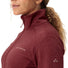 Détail col montant veste polaire femme Vaude Skomer SC bordeaux pour randonnée et confort outdoor
