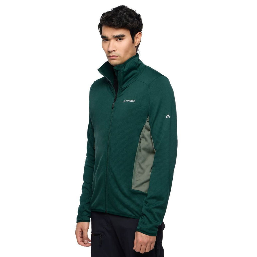 Veste polaire homme Vaude Monviso FZ II verte avec zip complet et poches zippées pour confort outdoor
