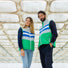 Vu du modèle vert unisexe du gilet impermeable et reflechissant Le Temps des Grenouilles