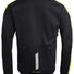 Veste softshell coupe-vent Vaude Posta V pour homme, noire avec bandes jaunes, parfaite pour cyclisme et sports outdoor