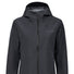 Veste Vaude Elope 3 couches femme noire avec capuche et zip étanche, idéale pour cyclisme par temps humide