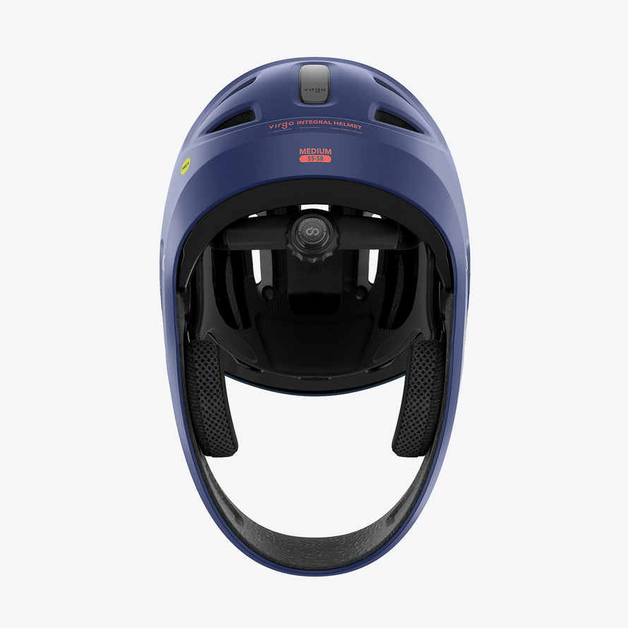 casque enfant virgo kid integral bleu vue de l'intérieur protection velo trottinette et rollers