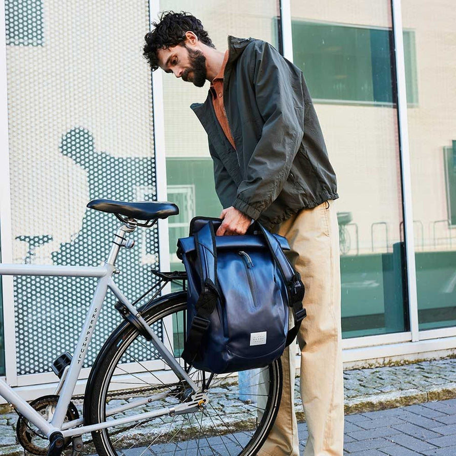 Sac à dos sacoche vélo Weather Good Sweden Commuter bleu résistant et pratique pour déplacements quotidiens en ville