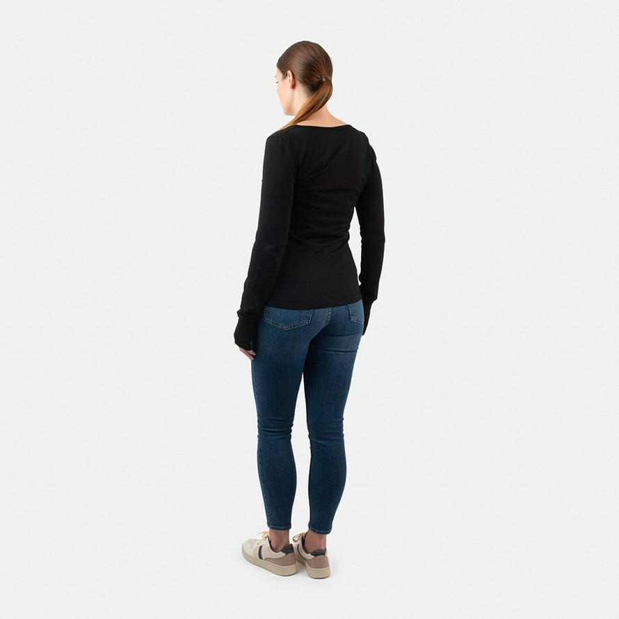 Sous-vêtement thermique manches longues Weathergoods Sweden en laine mérinos, coupe ajustée pour cyclisme et confort optimal