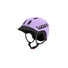 Casque velo woom ready lilas vue profil droite avec systeme de maintien et protection optimale enfant