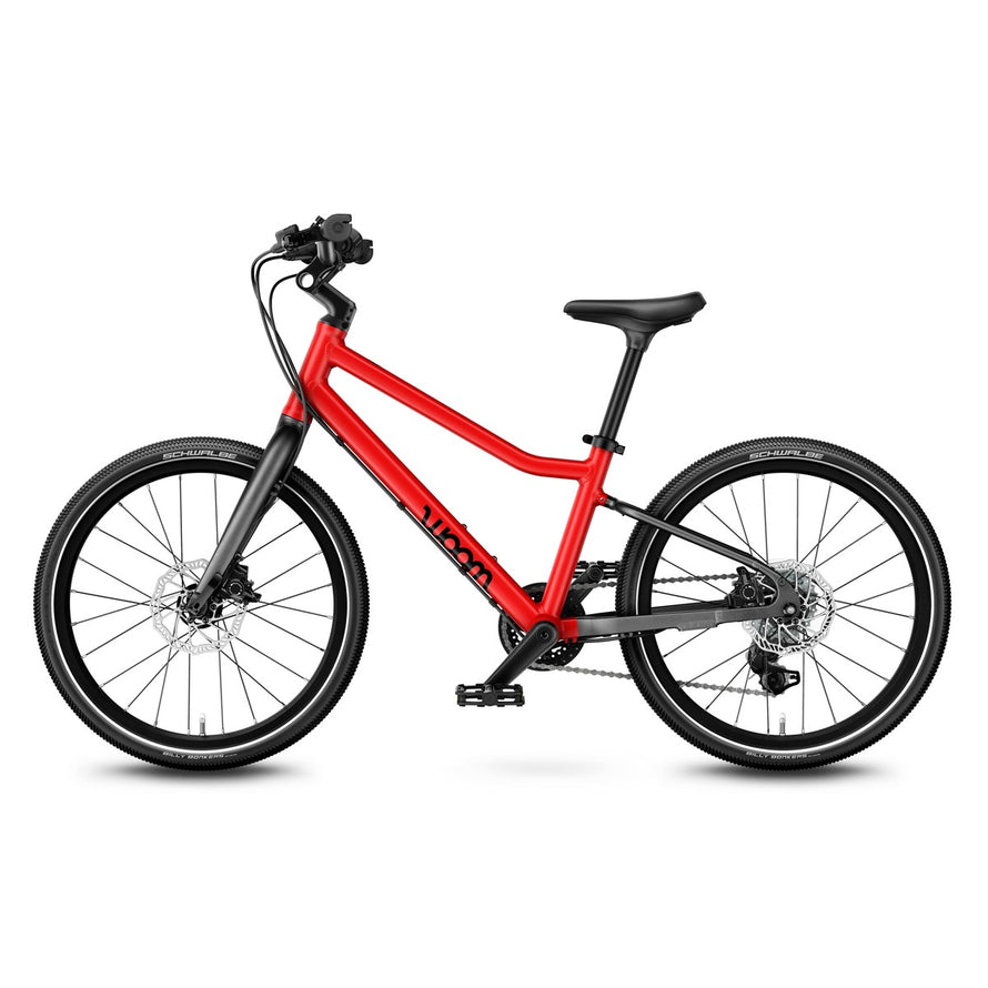 Velo enfant 20 pouces woom explore 4 tout terrain rouge cote droit pour enfants 6 a 8 ans