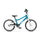 Velo enfant 16 pouces Woom GO 3 Automagic cadre bleu profil lateral pour enfants de 4 a 6 ans