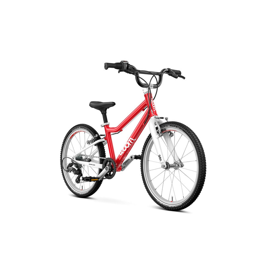 Velo enfant 20 pouces Woom GO 4 rouge avec 4 vitesses intuitives pour enfants de 6 a 8 ans