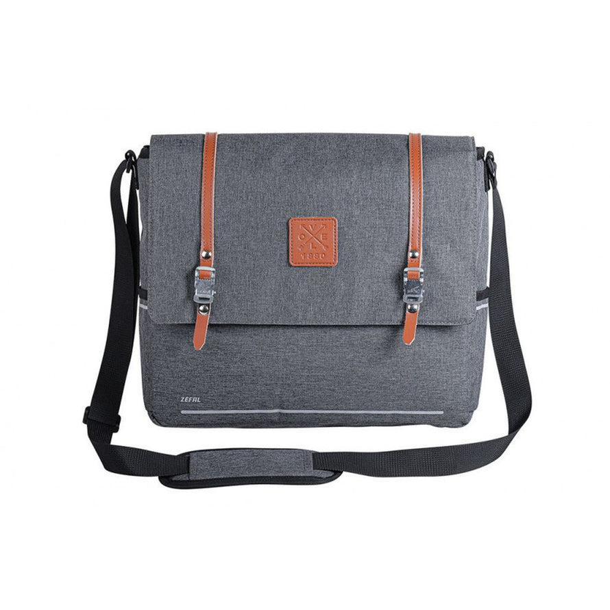 Sac bandoulière Zefal Urban Messenger Bag 11L gris avec fixation porte-bagages pour cyclistes urbains