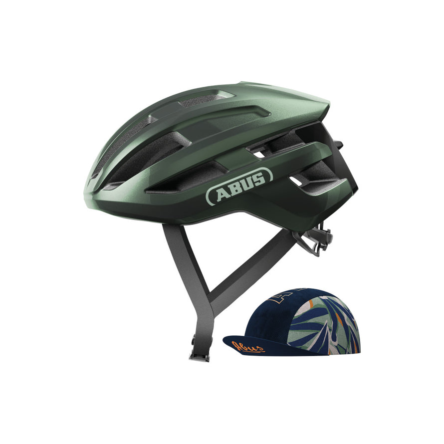 Casque Abus Powerdome Ace Green avec casquette