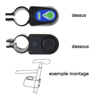 Antivol avec alarme télécommandée 110 db sur cadre vélo - #3