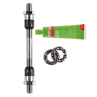 Axe roue avant D10 avec graisse Weldtite et cage à billes 145mm - #2