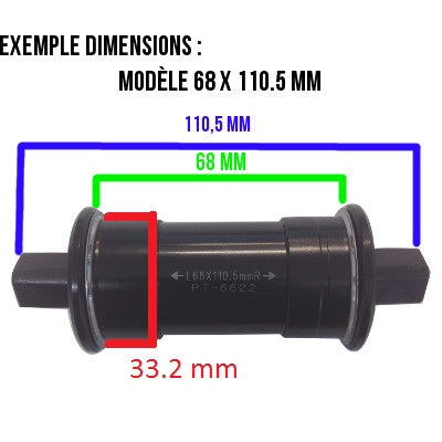Boitier de pédalier sans filetage à double roulement pour vélo  - #3