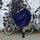 Poncho Cap Ferret bleu marine Le Temps des Grenouilles
