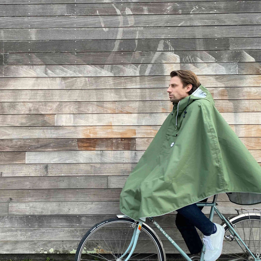 Poncho Cap vert Le Temps des Grenouilles
