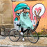 Poncho Cap Lizard bleu lagon Le Temps des Grenouilles