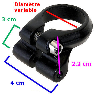 Collier tige de selle avec œillets pour fixer un porte bagage - #4
