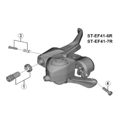 Commande frein et dérailleur 7 vitesses 2 doigts Shimano - #2