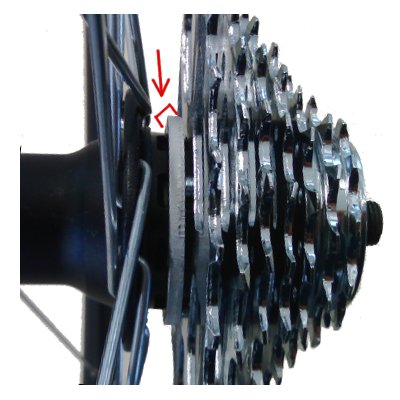 Entretoise cassette 7 vitesses sur corps de cassette Shimano - #2