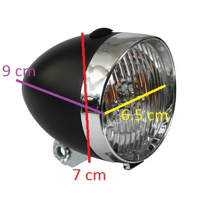 Feu avant vélo vintage sur fourche 3 LEDs - #4