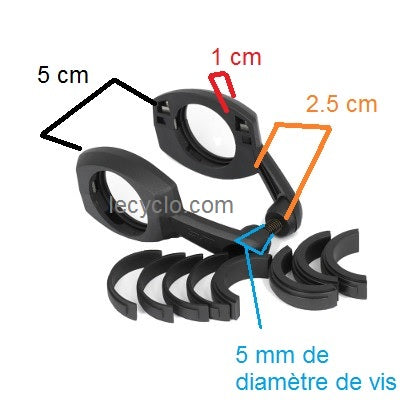 Fixation sur cintre pour feu avant sur fourche Busch and Muller - #6