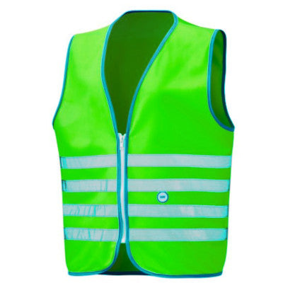 Gilet de sécurité enfant à vélo haute visibilité vert Wowow - #2
