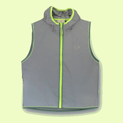 Gilet riflettente grigio da uomo Darknight Go Fluo