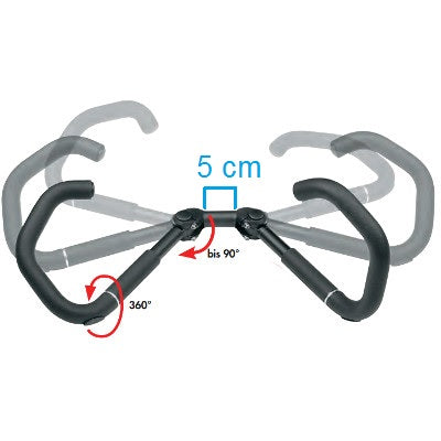 Guidon de vélo 25.4 trekking réglable AHS Premium Ergotec - #2