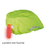 Housse de pluie fluo pour casque vélo avec attache pour feu - #3