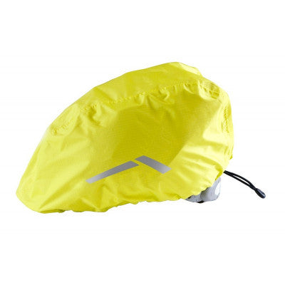 Housse de pluie fluo pour casque vélo avec attache pour feu - #1