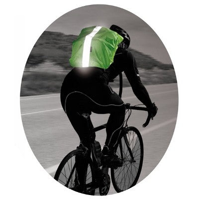 Housse jaune réfléchissant pour sac à dos du cycliste ou piéton - #2