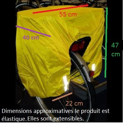 Housse protection pluie pour sacoche vélo triple