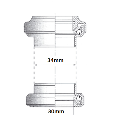 Jeu de direction Aheadset 1 1/8 diamètre 28,6 mm - #4