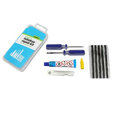 Kit réparation pour pneus vélo Tubeless avec mèches Weldtite