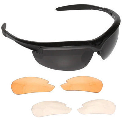 Lunettes de protection 3 verres, clairs, fumés et noirs - #1