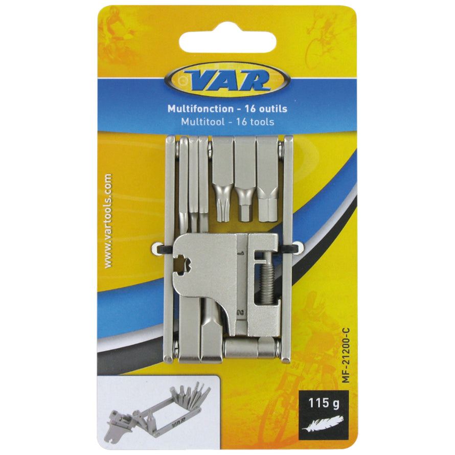 Kit de 16 outils multi fonction pour maintenance vélo MF-21200-C Var