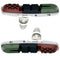 Paire de patins V-Brake triple gomme avec support aluminium - #1